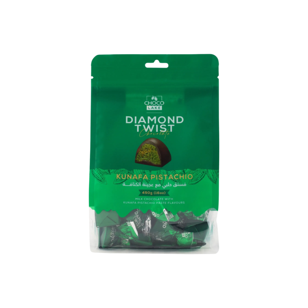Choco Lake Diamond Twist Milk Chocolate Kunafa Pistachio 450g